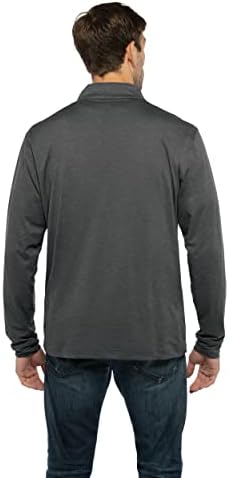 Мъжки Пуловер Vantage Apparel Standard Collegiate Премиум-клас, Лек Еластичен Сив Пуловер с цип 1/4 инча