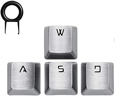 Метални капачки за ключове Hallsen, Ръчна детска клавиатура, шапки WASD клавиши, за FPS и MOBA, Актуализиран Комплект