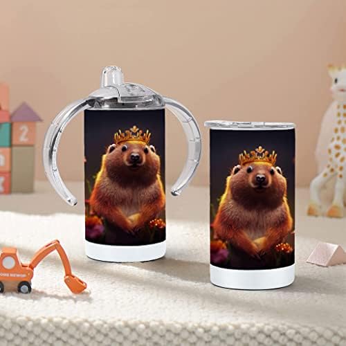 Забавна чаша за пиене на Groundhog - Графична Детска чаша За пиене - Queen Cup Sippy