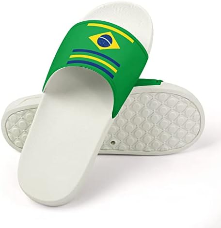 Домашни Сандали с Бразилски Флаг, Нескользящие Чехли с Отворени Пръсти за Един душ и Хидромасажна Вана