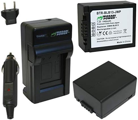 Батерия Wasabi Power (2 комплекта) и зарядно устройство за Panasonic DMW-BLB13, DMW-BLB13E и Panasonic Lumix DMC-G1,