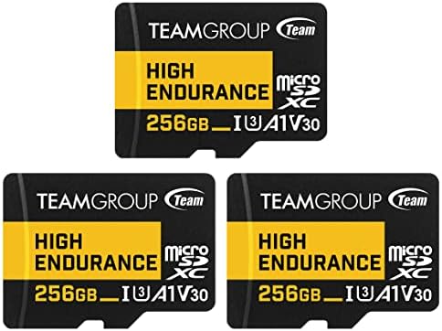 TEAMGROUP HIGH Endurance 256 GB 3 Пакет Micro SDXC UHS-I U3 V30 100 МБ/с. е Предназначен за наблюдение на Стабилна, трайна