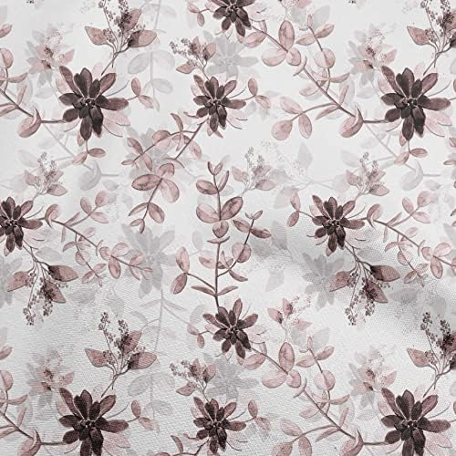 oneOone Кадифе плат с розов сьомга, материал за рокли на цветчета, кърпа с принтом ширина 58 см-4666