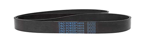 Преносимото колан D&D PowerDrive 3PK1055 Метрического стандарт, Напречното сечение на пояса K, Дължина 42,25 инча, Гума