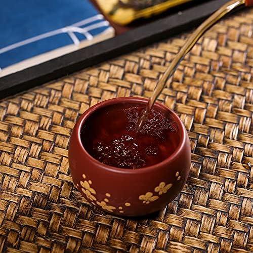 Чай dahongpao купа Цзыша ръчно рисувани чаена чаша цвете сливи малка чаша студена сянка капитанът на чаша чай Set大红袍茶碗紫砂品茗杯