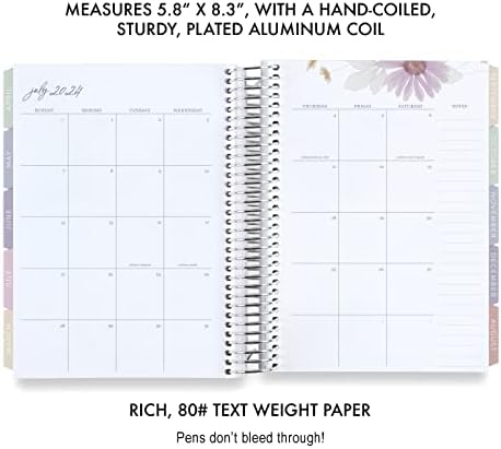 Дневник на платинена спирала формат А5 (юли 2023 - декември 2024) - Цветна класическа корица Cosmos + Вътрешни страници