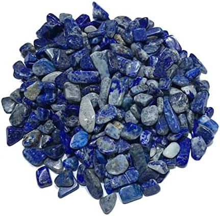 YONGTO A + 1000 грама 5-7 мм Натурален син Лазурит, кварцов кристал, Полиран Чакъл, Извадка от естествени камъни и минерали,