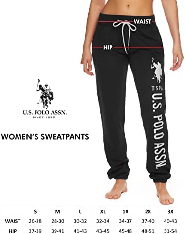 Асоциация на поло САЩ. Дамски Хавлиени Джоггеры Essentials за Бягане - Спортни Панталони -Пижами за жени (Дъгова)
