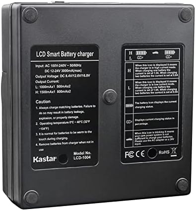 Двойно-бързо зарядно устройство Kastar BP-U100 с LCD дисплей ac адаптер, съвместим с батерия Sony BP-U30 BP-U35 BP-U60