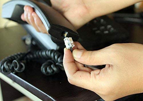 Кабел телефонни слушалки iMBAPrice Black - Здрав Спирален Кабел на телефонната слушалка с дължина от 3 до 25 метра