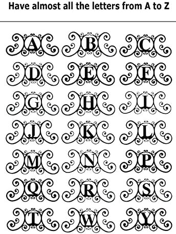 24-Инчовата Плоча с надпис на къщата - Ковано Желязо, Метални монограм с скролиране, Началната Буква, Начало на вратата