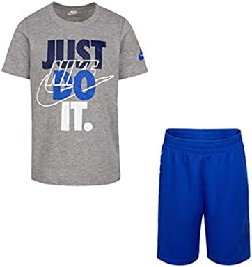 Тениска с логото на Nike Little Boy ' s JDI Outline и Кратък комплект