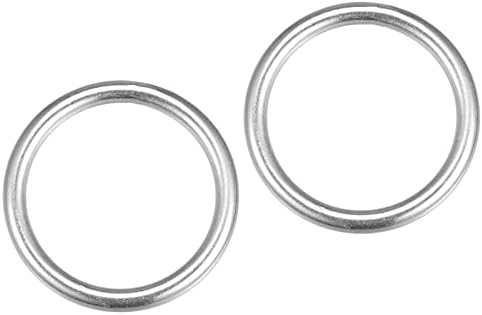 Уплътнителни пръстени от неръждаема стомана METALLIXITY 316 (35x5 мм) 2 елемента, Сварное Кръгъл Пръстен - за Въжета,