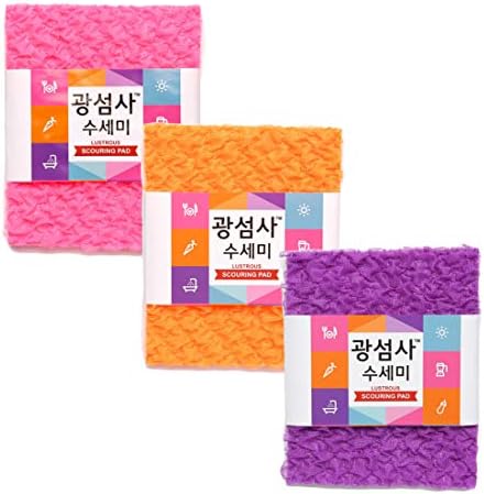 Harooliving 3 опаковки-Mix Gwangsumsa гъба за почистване на съдове, кърпа за миене на съдове, кухненски гъби, произведено