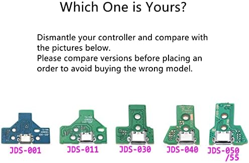 Onyehn 2 елемента JDS-040 Взаимозаменяеми Порт за зареждане на събирането за PS4, Сервизна Детайл Micro USB Адаптер Конектор